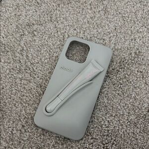 rhode Light Gray Silicone iPhone Case with Grip Strap (iPhone 16pro max)